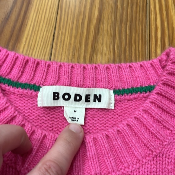 Boden Pink Embroidered Frenchie Sweater - Picture 11 of 12